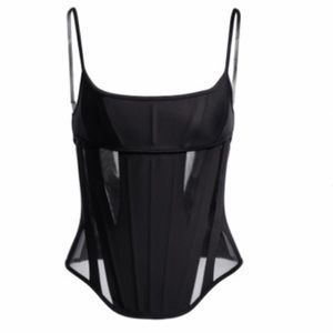 MUGLER X H&M mesh corset top